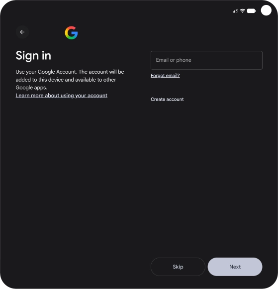 Follow the instructions on the screen to finish the activation.