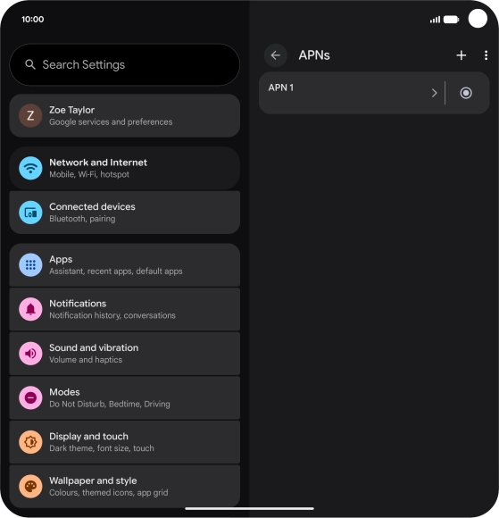 Press the add icon.