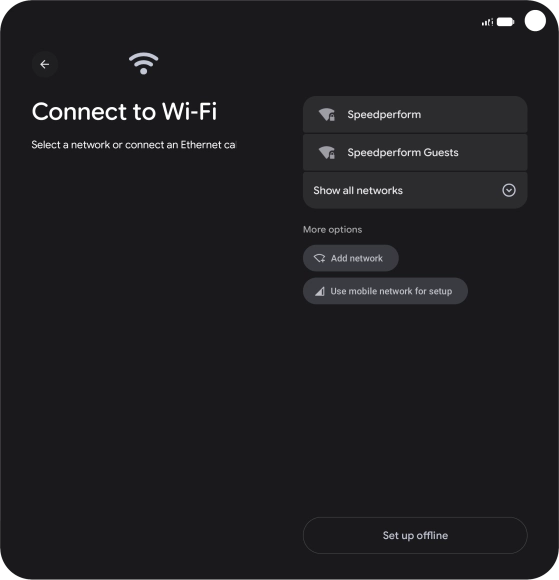 Press the required Wi-Fi network.