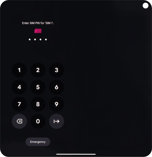 If you're asked to key in your PIN, do so and press arrow right. The default PIN is 1111.