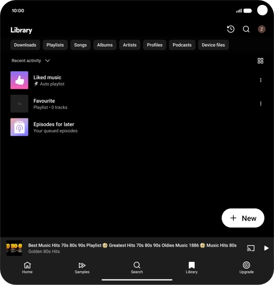Press the required category and go to the required audio file.