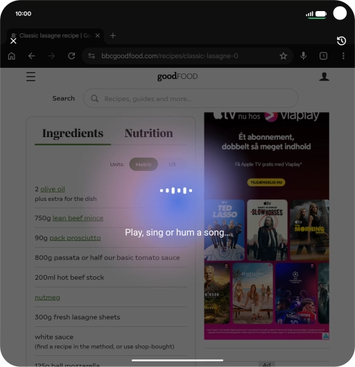 Follow the instructions on the screen to use the search results.