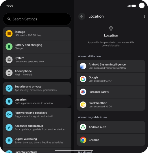 Press the required app.