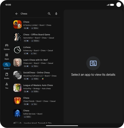 Press the required app.