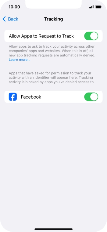 Press the indicator next to 