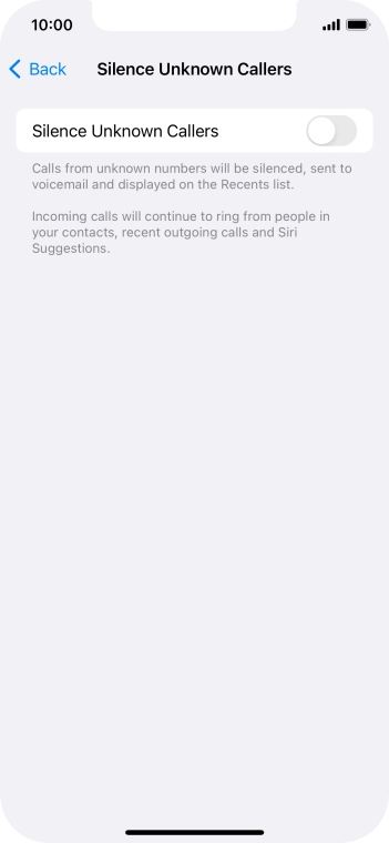 Press the indicator next to 