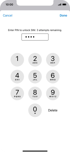 Key in your PIN and press Done. The default PIN is 1111.