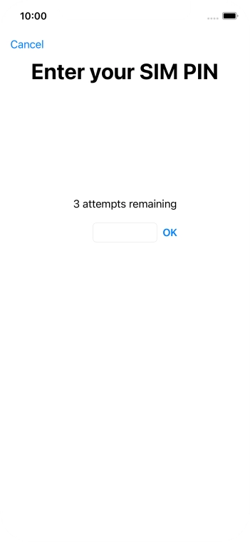 If your SIM is locked, key in your PIN and press OK. The default PIN is 1111.