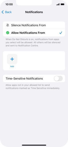 Press the indicator next to 