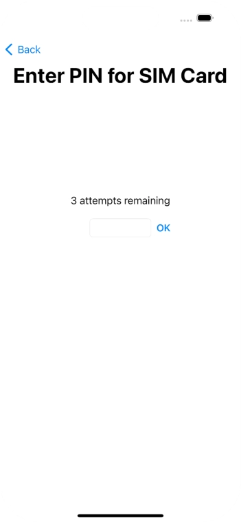 If your SIM is locked, key in your PIN and press OK. The default PIN is 1111.