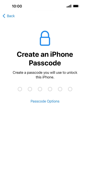 Press Passcode Options.