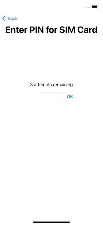 If your SIM is locked, key in your PIN and press OK. The default PIN is 1111.