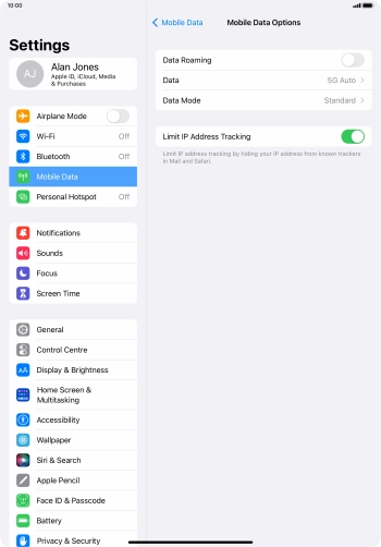 Press the indicator next to 