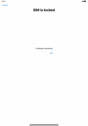If your SIM is locked, key in your PIN and press OK. The default PIN is 1111.