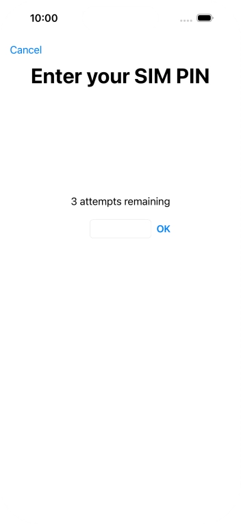 If your SIM is locked, key in your PIN and press OK. The default PIN is 1111.