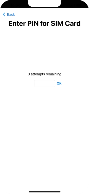 If your SIM is locked, key in your PIN and press OK. The default PIN is 1111.