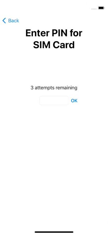 If your SIM is locked, key in your PIN and press OK. The default PIN is 1111.
