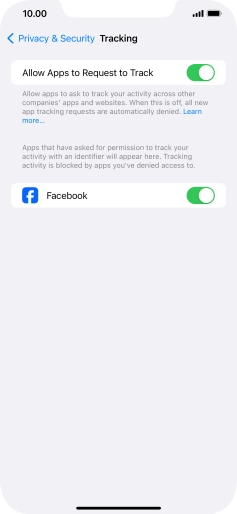 Press the indicator next to 