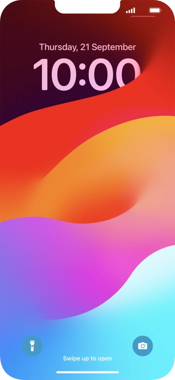 Slide your finger upwards starting from the bottom of the screen.