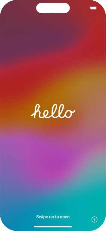 Slide your finger upwards starting from the bottom of the screen.