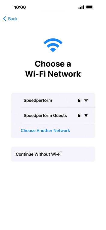 Press the required Wi-Fi network.