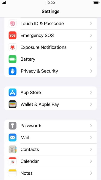 Press Privacy & Security.