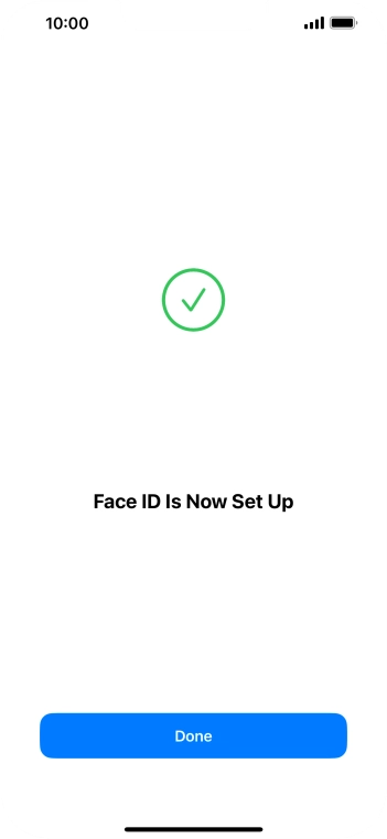 Press Done. If you haven't previously selected a phone lock code, key in a code of your own choice twice.