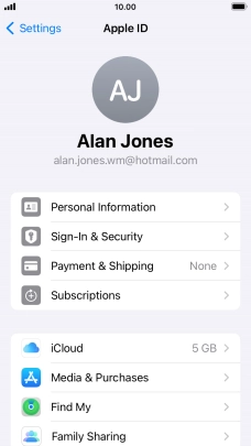 Press the Home key to return to the home screen.