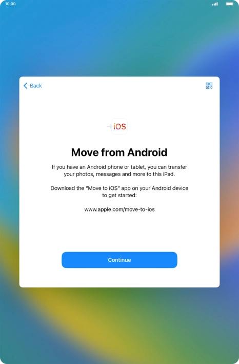 To transfer content to your tablet, you need to install the app 