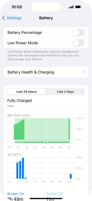 Press Battery Health & Charging.