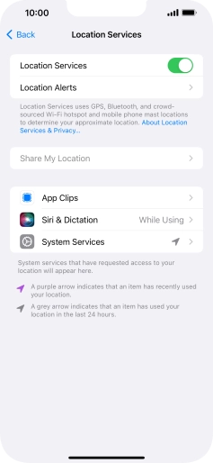 Press the required app.
