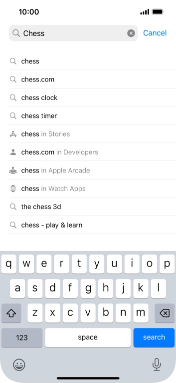 Press search.