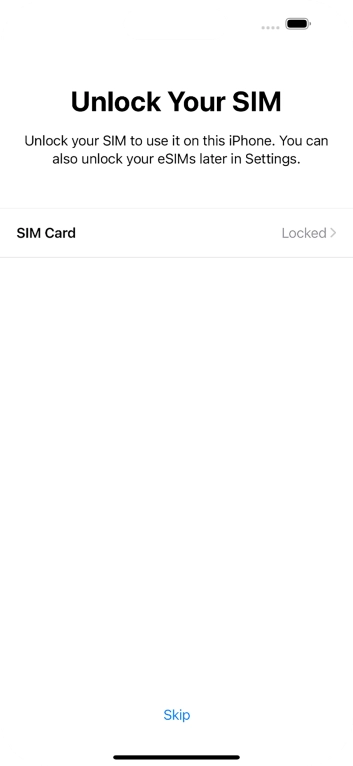 Press SIM Card.