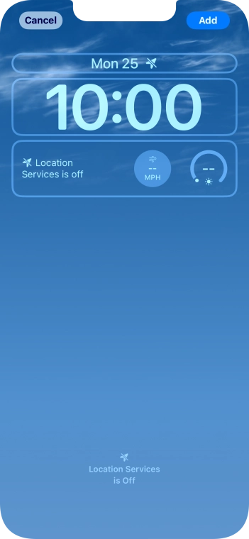 To customise the way the lock screen date is displayed, press the date widget and follow the instructions on the screen to find the required widget display mode.