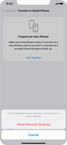 Press Reset Network Settings.