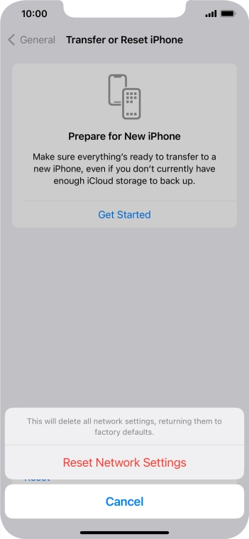 Press Reset Network Settings.