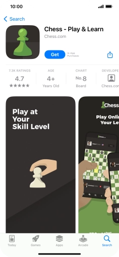 Press Get and follow the instructions on the screen to install the app.