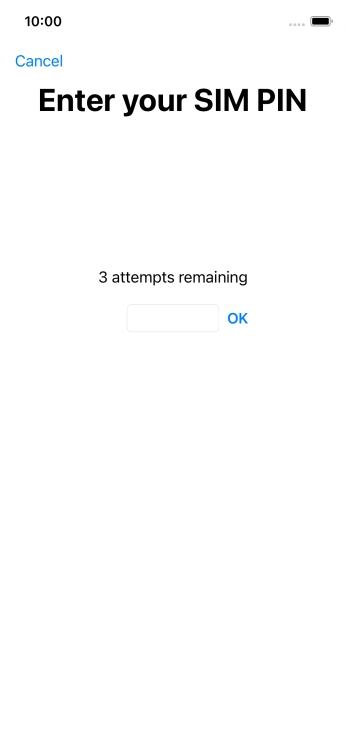 If your SIM is locked, key in your PIN and press OK. The default PIN is 1111.