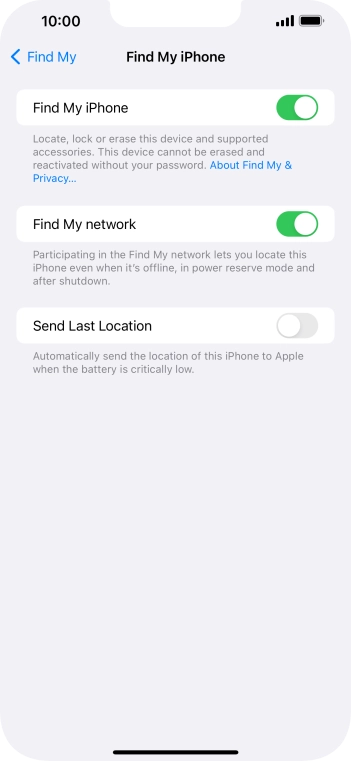 Press the indicator next to 