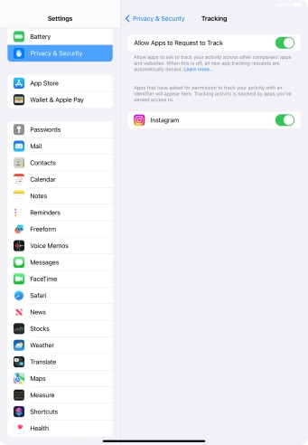 Press the indicator next to 