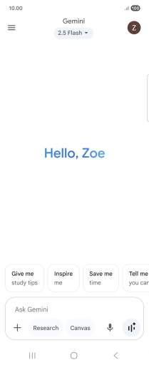 Press the profile icon.