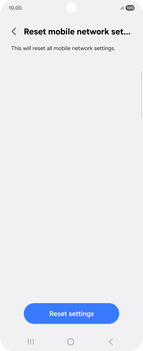 Press Reset settings.