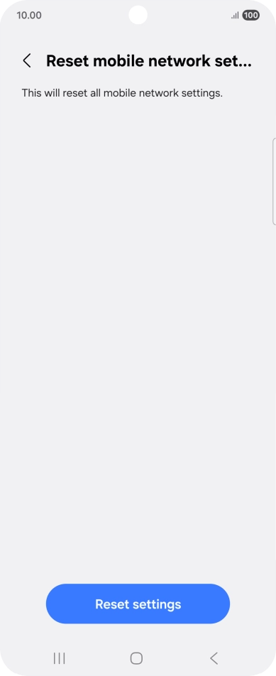 Press Reset settings.