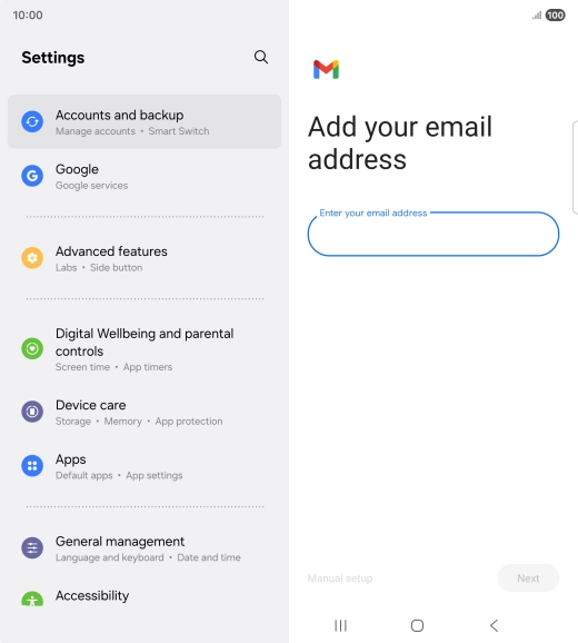 Press the field below 