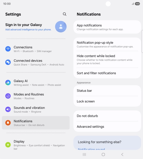Press App notifications.