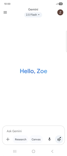 Press the profile icon.