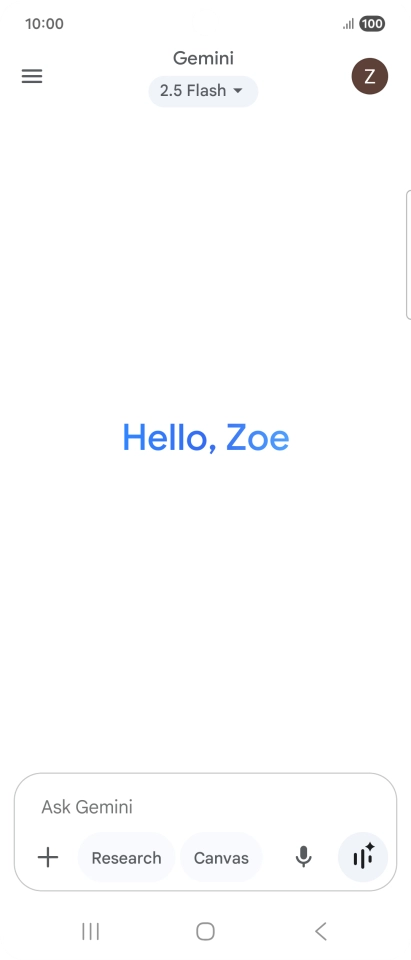 Press the profile icon.