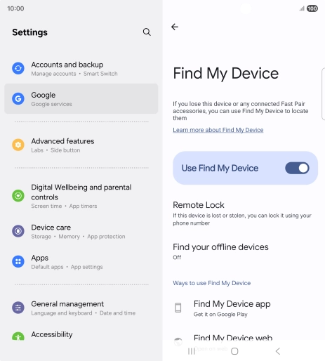 Press the Home key to return to the home screen.