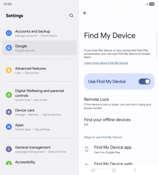 Press the Home key to return to the home screen.