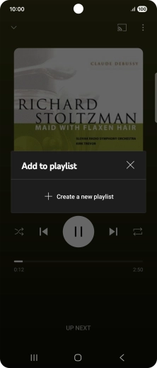 Press Create a new playlist.